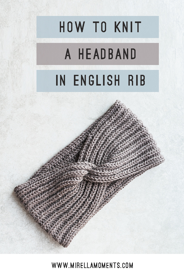 Headband In English Rib With A Twist Mirella Moments