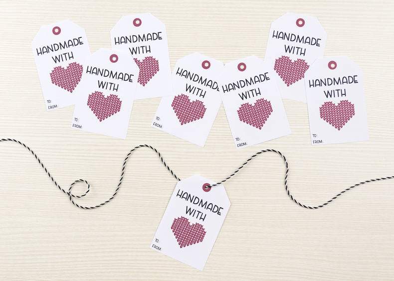 Handmade with love free printable gift tags - Mirella Moments