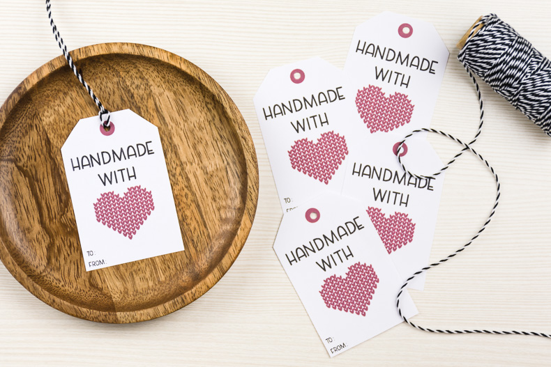 Handmade with love free printable gift tags - Mirella Moments