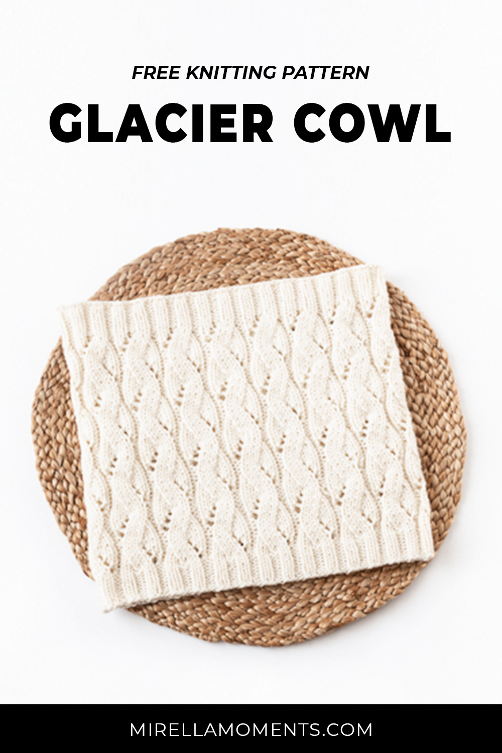 Glacier Cowl knitting pattern - Mirella Moments