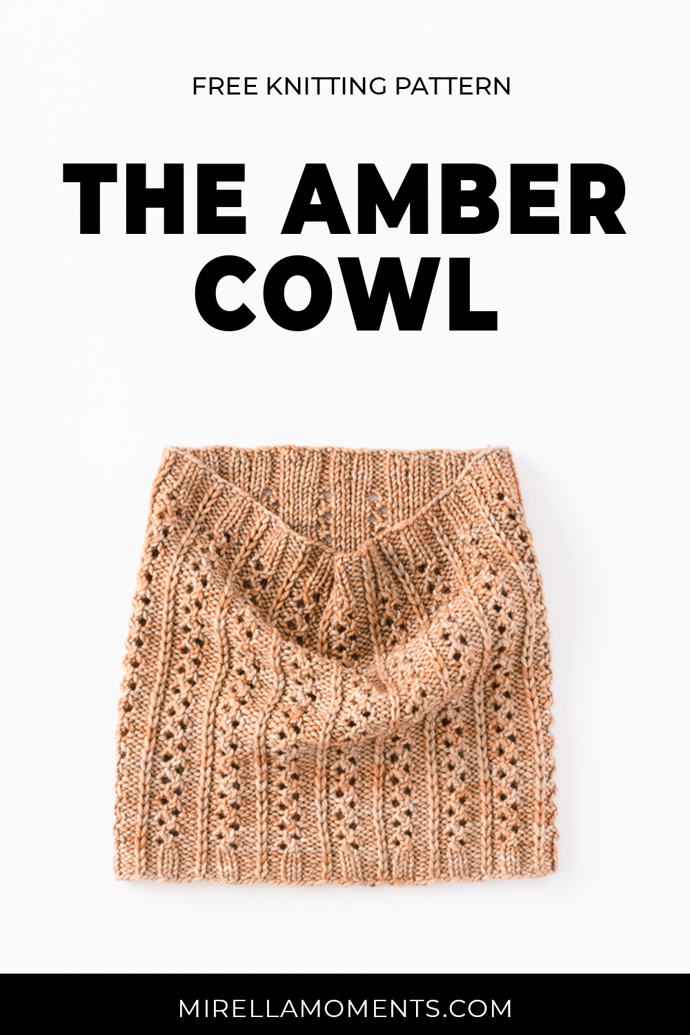 The Amber Cowl knitting pattern - Mirella Moments